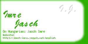 imre jasch business card
